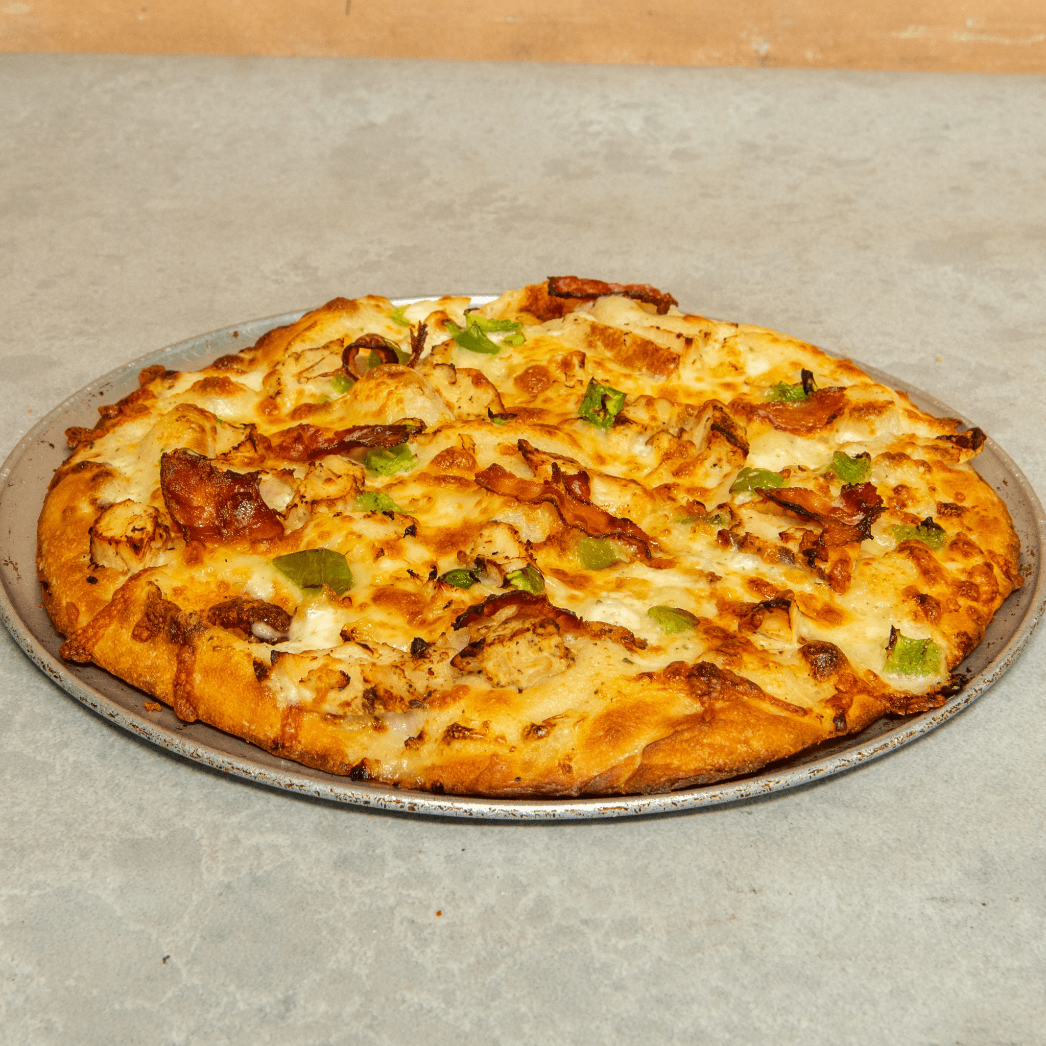 Chicken Bacon Ranch Pizza.